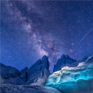 星空下的西藏冰川