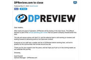 DPReview将于4月10日停止更新