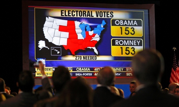 奥巴马成功连任 美国大选现场图片精选
