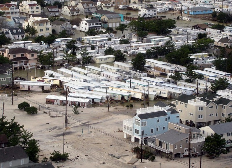 飓风“桑迪”过后 拍摄美国一爿废墟景象