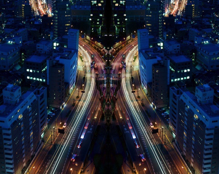 流转的城市 时光的艺术：日本夜景镜像