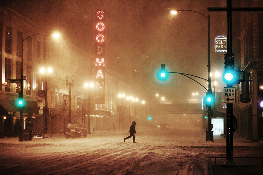 雨夜未名 抓拍雨雪中城市的浪漫魅力瞬间