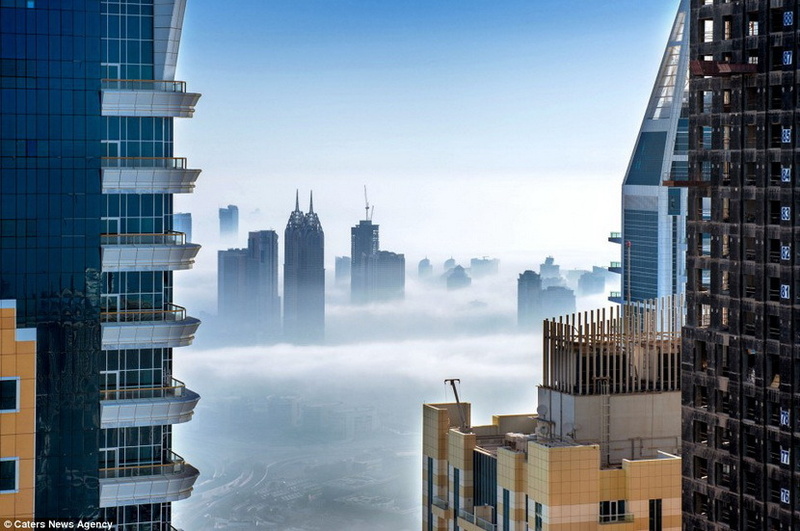 城市在云端：迪拜高楼的雾海梦幻时分