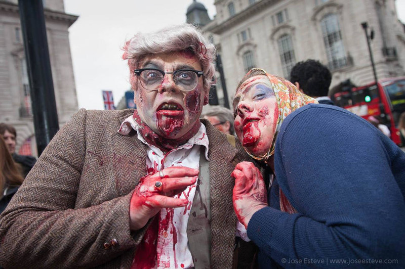 “僵尸”袭击英国伦敦 图说2013世界僵尸日