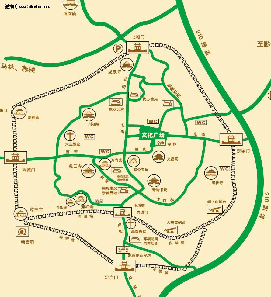 青岩古镇景区地图图片