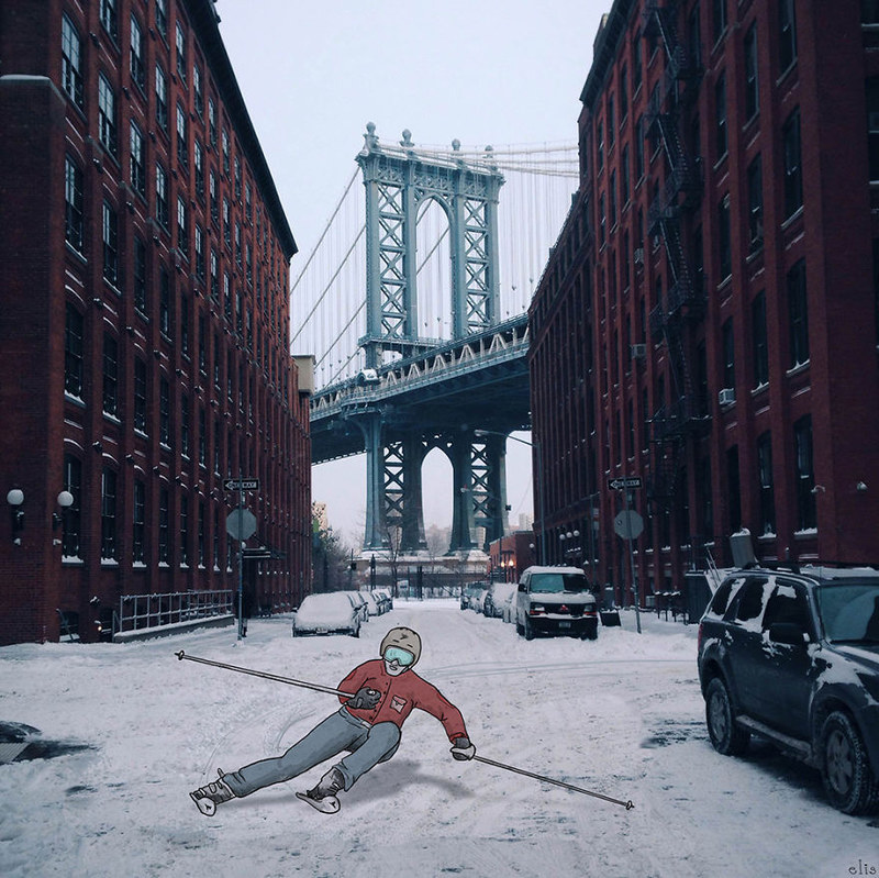 天马行空 21岁动画师少女玩转纽约美景