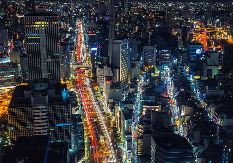 瑞士摄影师鸟瞰镜头下的日本夜色繁华全景