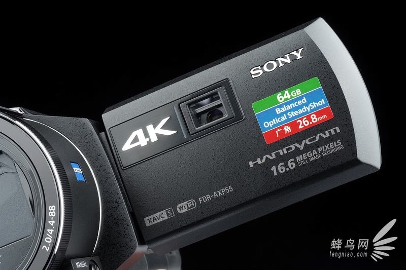 4K拍摄+内置投影 索尼FDR-AXP55外观赏析