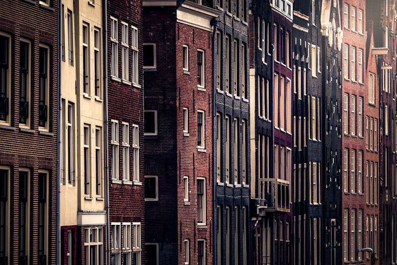 如梦中的建筑场景 多样化的荷兰的建筑