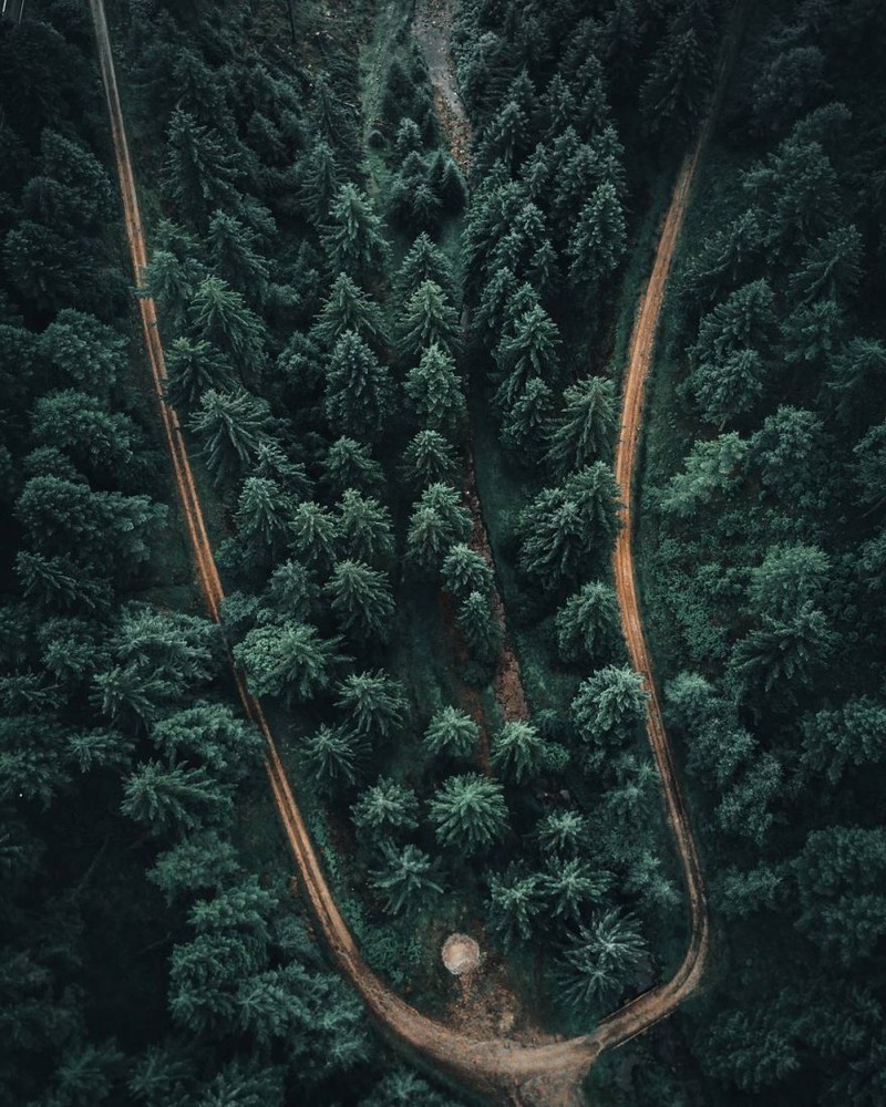 操纵无人机穿梭于茂密森林和山脉间 看绿色的世界