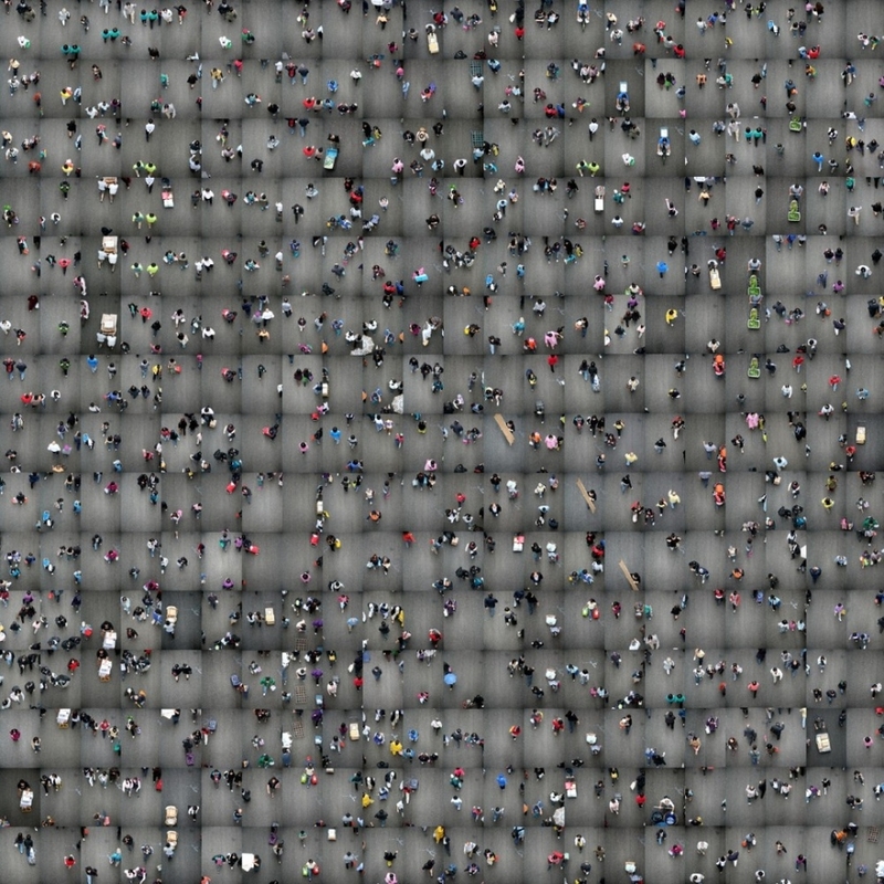 震撼密集拼贴 数千张的航拍照片的合成艺术