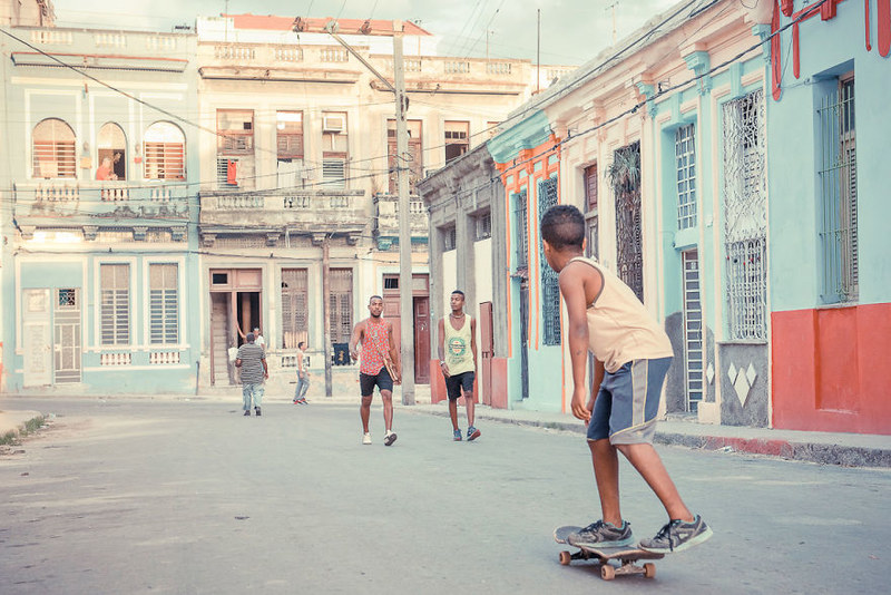 淡雅的古巴哈瓦那街头 莫兰迪般的柔美梦境