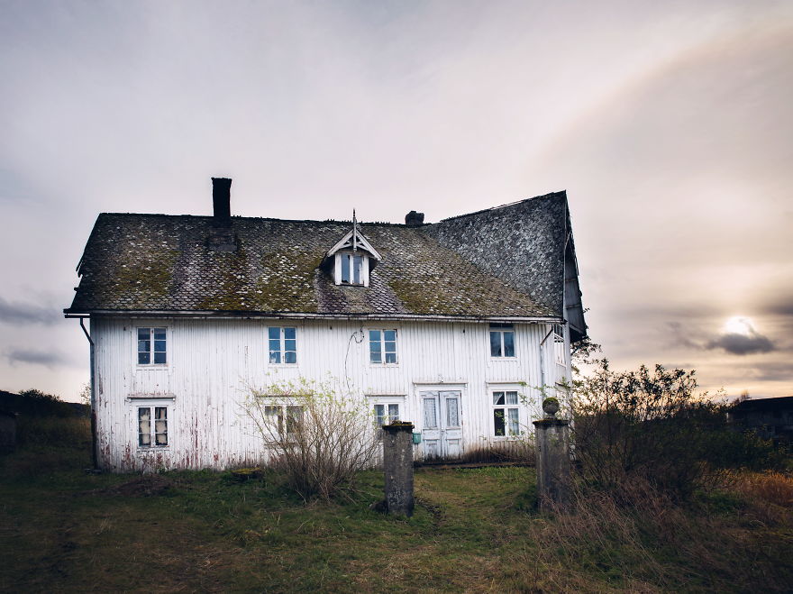 挪威的孤独之旅 静谧于荒野中的孤独房屋