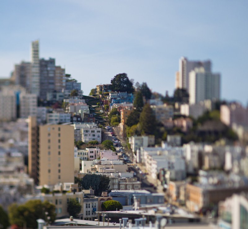 梦幻迷你的城市风光 移轴镜头下旧金山的微缩景观
