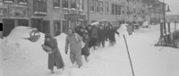 1920年波士顿的寒冬腊月 白雪覆盖的宁静都市