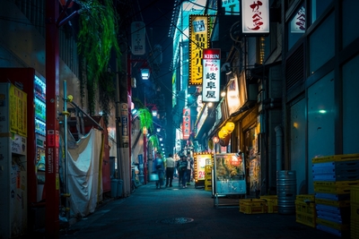 新宿街头的华丽之夜 灯红酒绿的超级都市