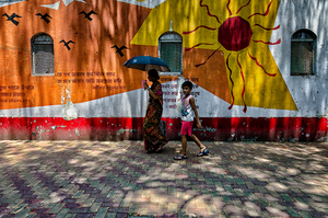 充满创意的墙绘街景 加尔各答的趣味街拍