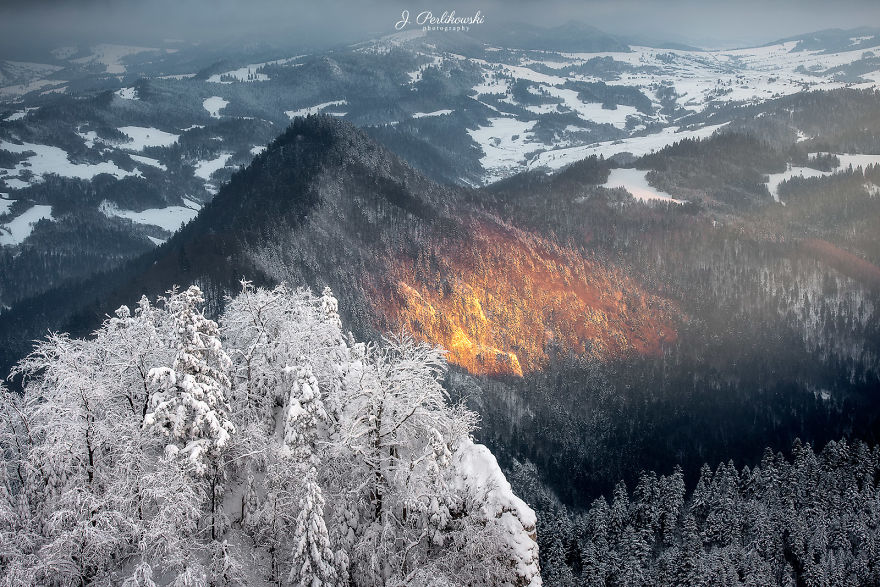 雪是冬日的魔法师 山谷中的唯美景致