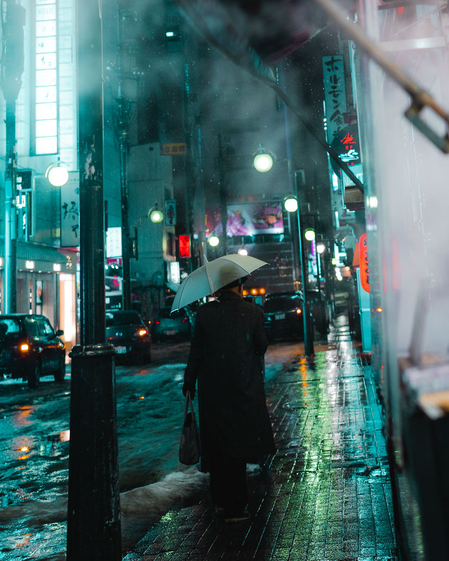 浪漫风雪夜归人 札幌冬日的大雪之夜