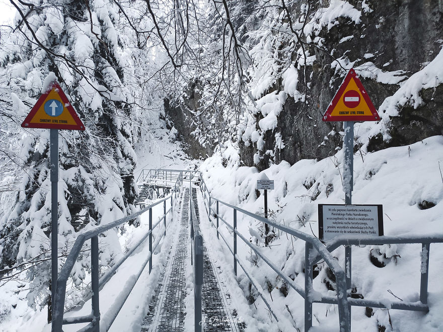 雪是冬日的魔法师 山谷中的唯美景致