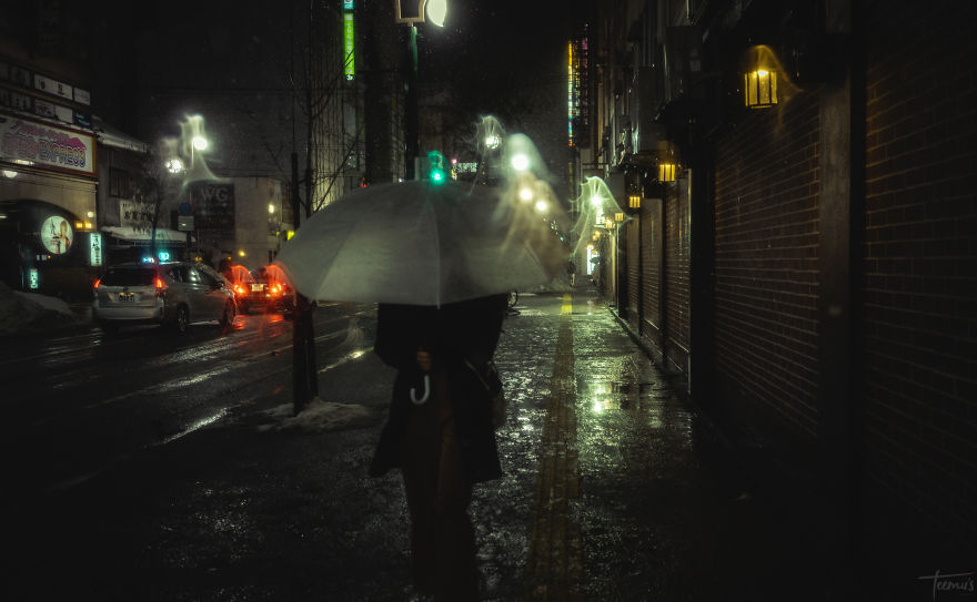 浪漫风雪夜归人 札幌冬日的大雪之夜