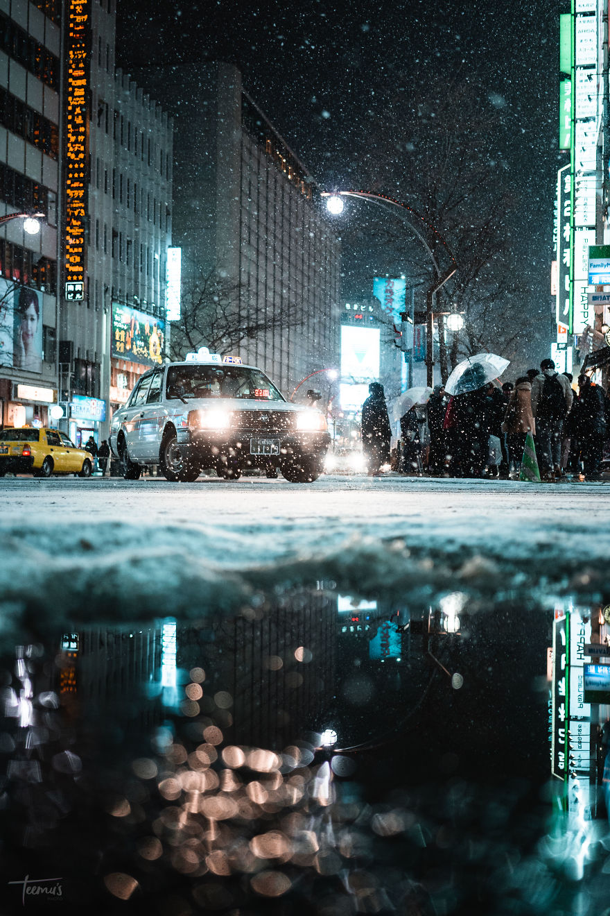 浪漫风雪夜归人 札幌冬日的大雪之夜