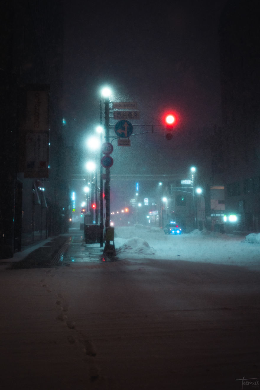 浪漫风雪夜归人 札幌冬日的大雪之夜