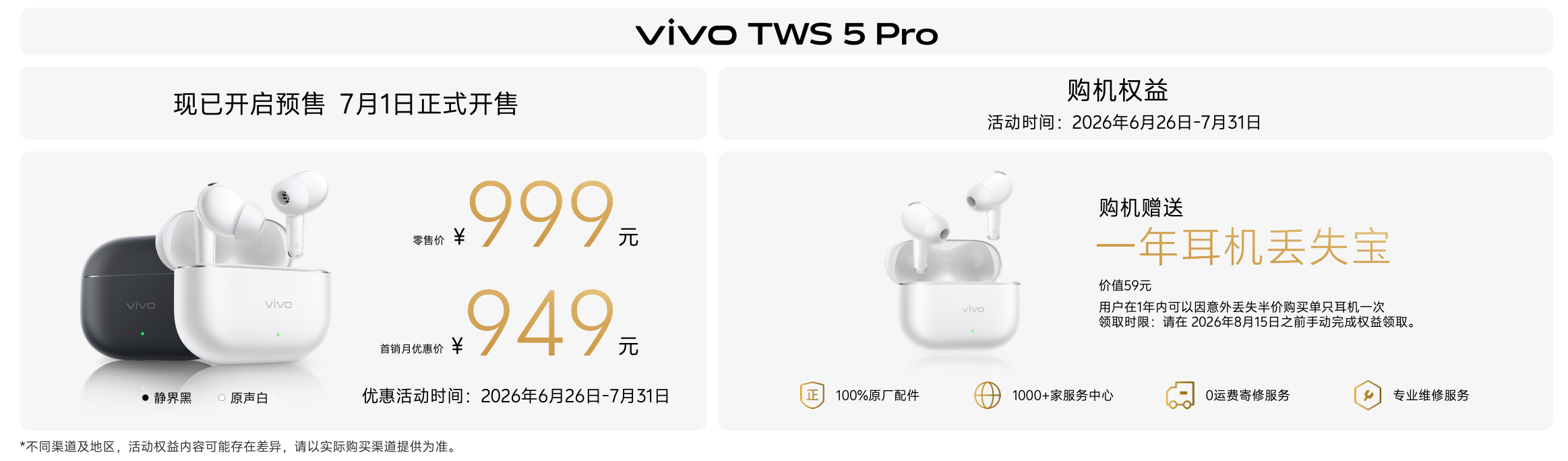 �����뽵��ȫ��������vivo TWS 5 Pro�����콢��TWS��������