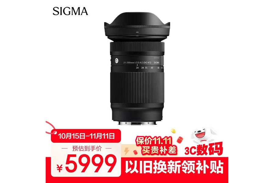 20mm�𲽵Ĵ�佹 ����20-200mm F3.5-6.3 DG | C��5894Ԫ