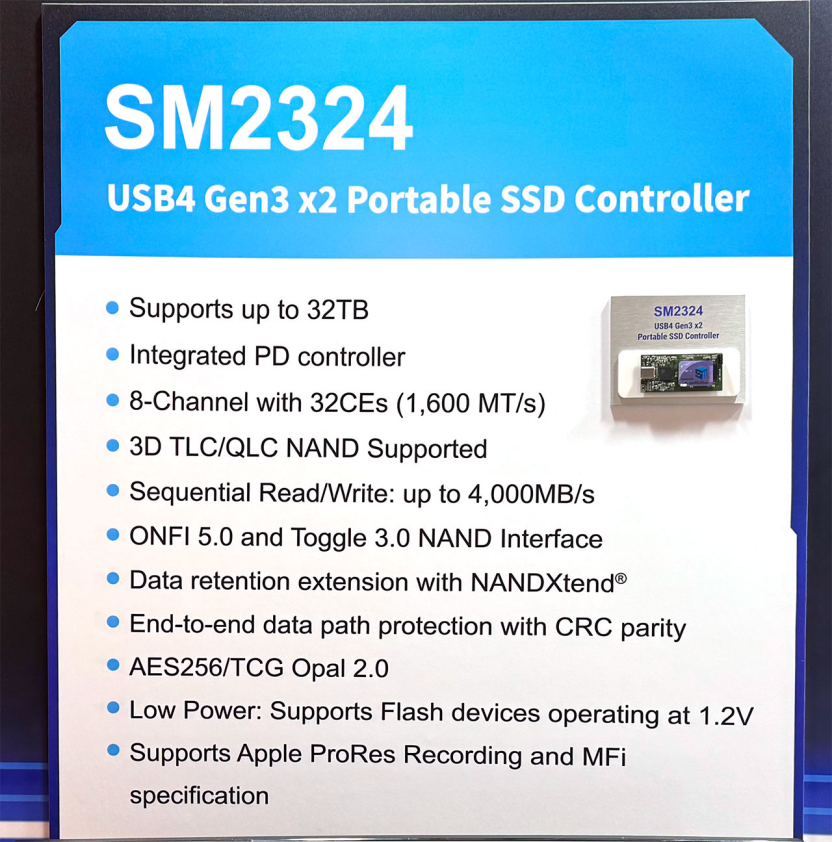 2025COMPUTEXȫSM2324 PSSDɴ32TB 4GB/sд