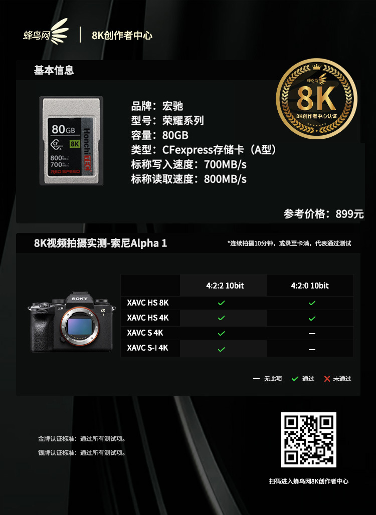 宏驰急速荣耀80GB CFE-A卡评测