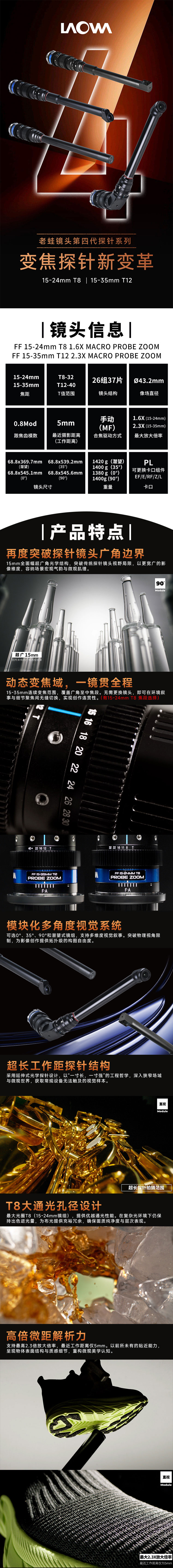 ���ܽ���3��11���Ƴ�15-24 T8��15-35 T12 ȫ�����佹̽�뾵ͷ