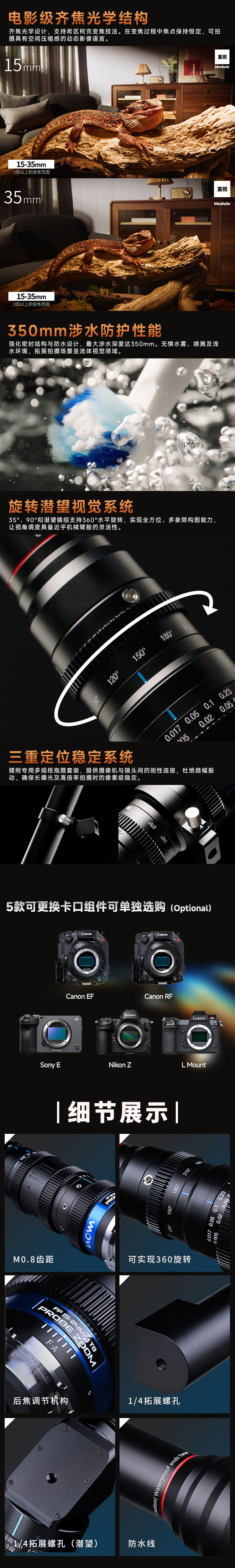 ���ܽ���3��11���Ƴ�15-24 T8��15-35 T12 ȫ�����佹̽�뾵ͷ