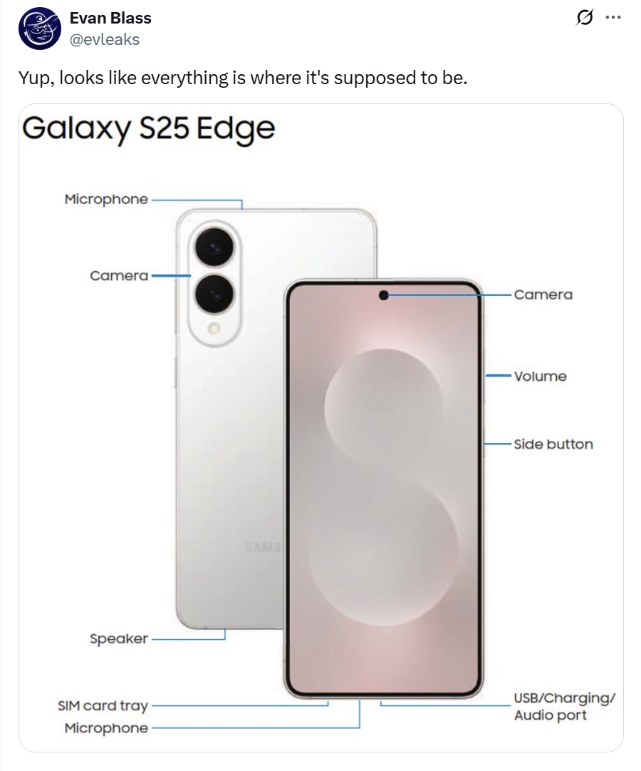 Galaxy S25 Edgeع⣺2㡢ǰΪS5K3LU