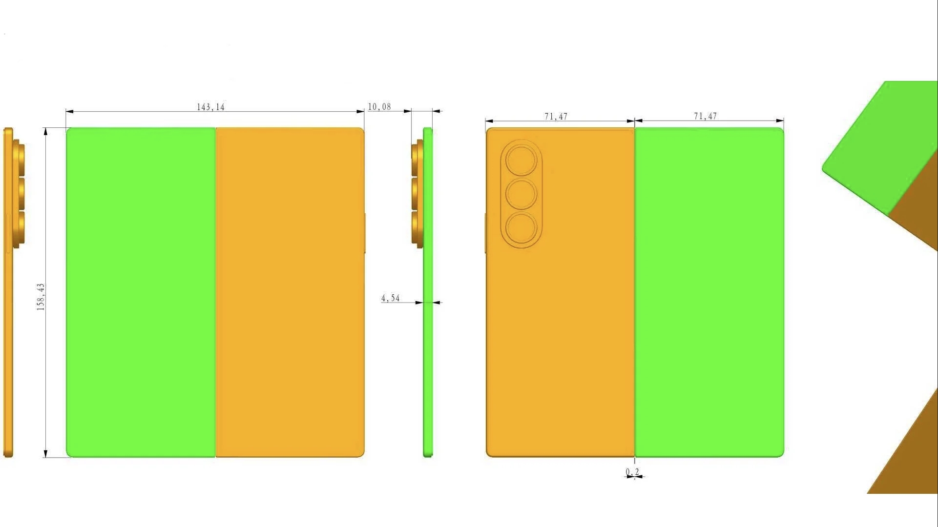 Galaxy Z Fold7 CADȾͼع 4.54mm