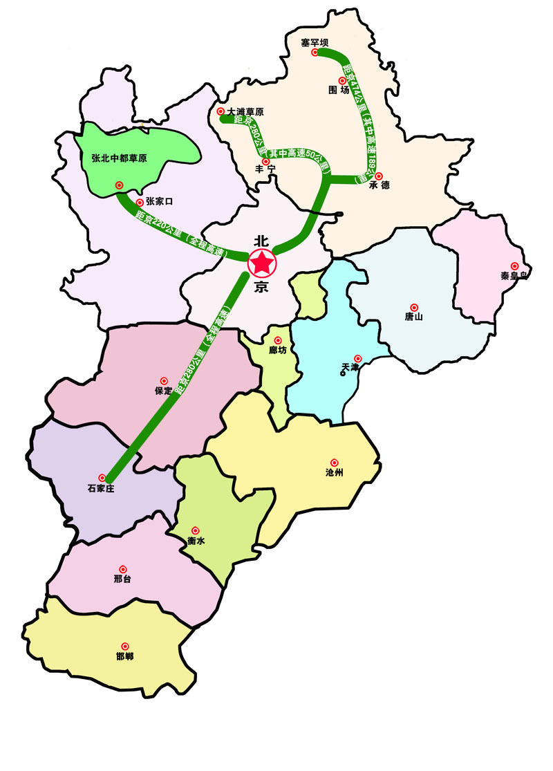 张北县地理位置图片