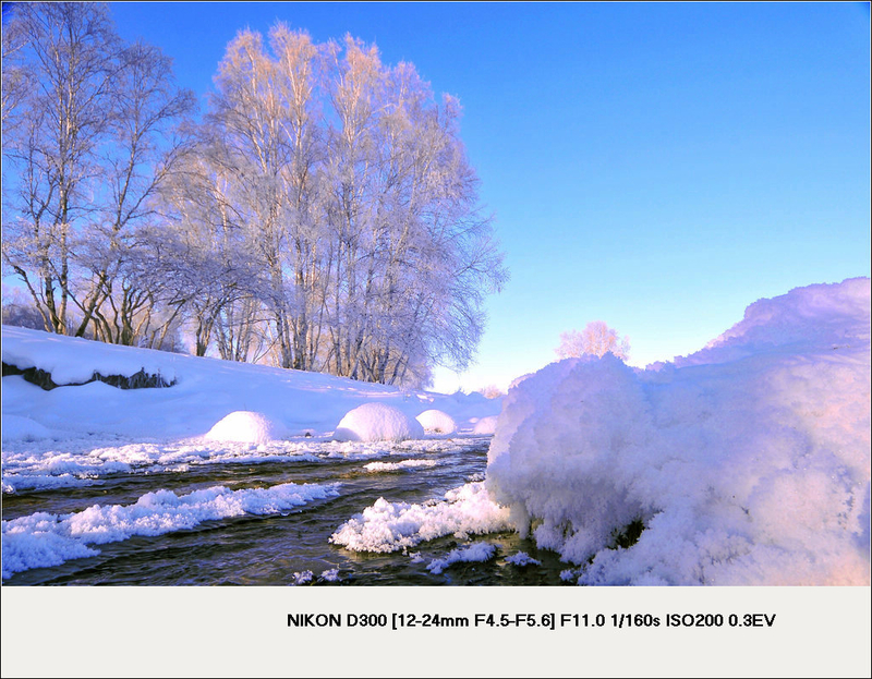 坝上拍雪景 感受来自北国的纯色风情