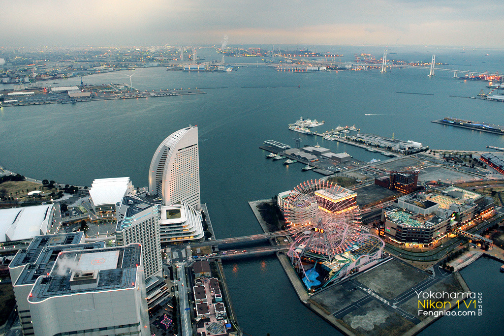 游日本最高大楼地标大厦 观横滨都市美景