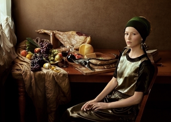 俄罗斯摄影师拍摄的油画风格时装人物照