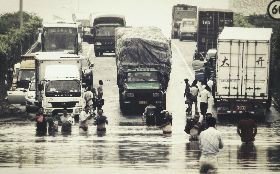 台风“达维”殃及东北 大暴雨让辽宁瘫痪