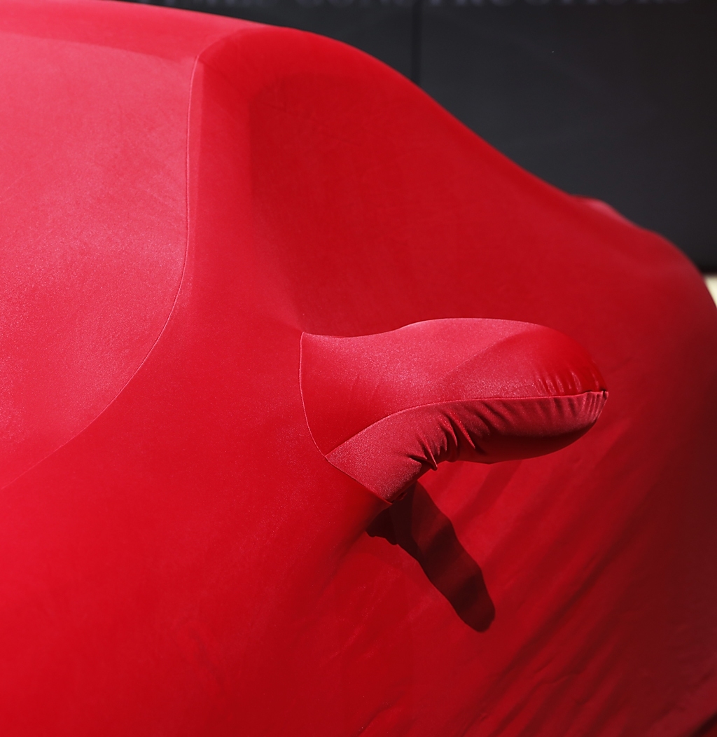 2012成都车展：局部矇眬之美 细看披着蒙布的法拉利