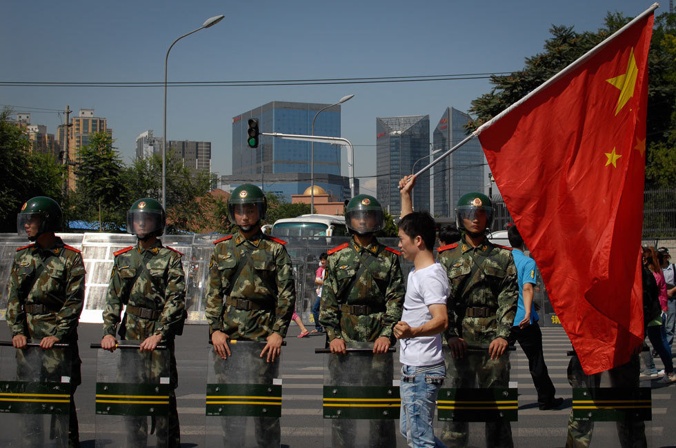 理性爱国 周末中国多地爆发游行示威